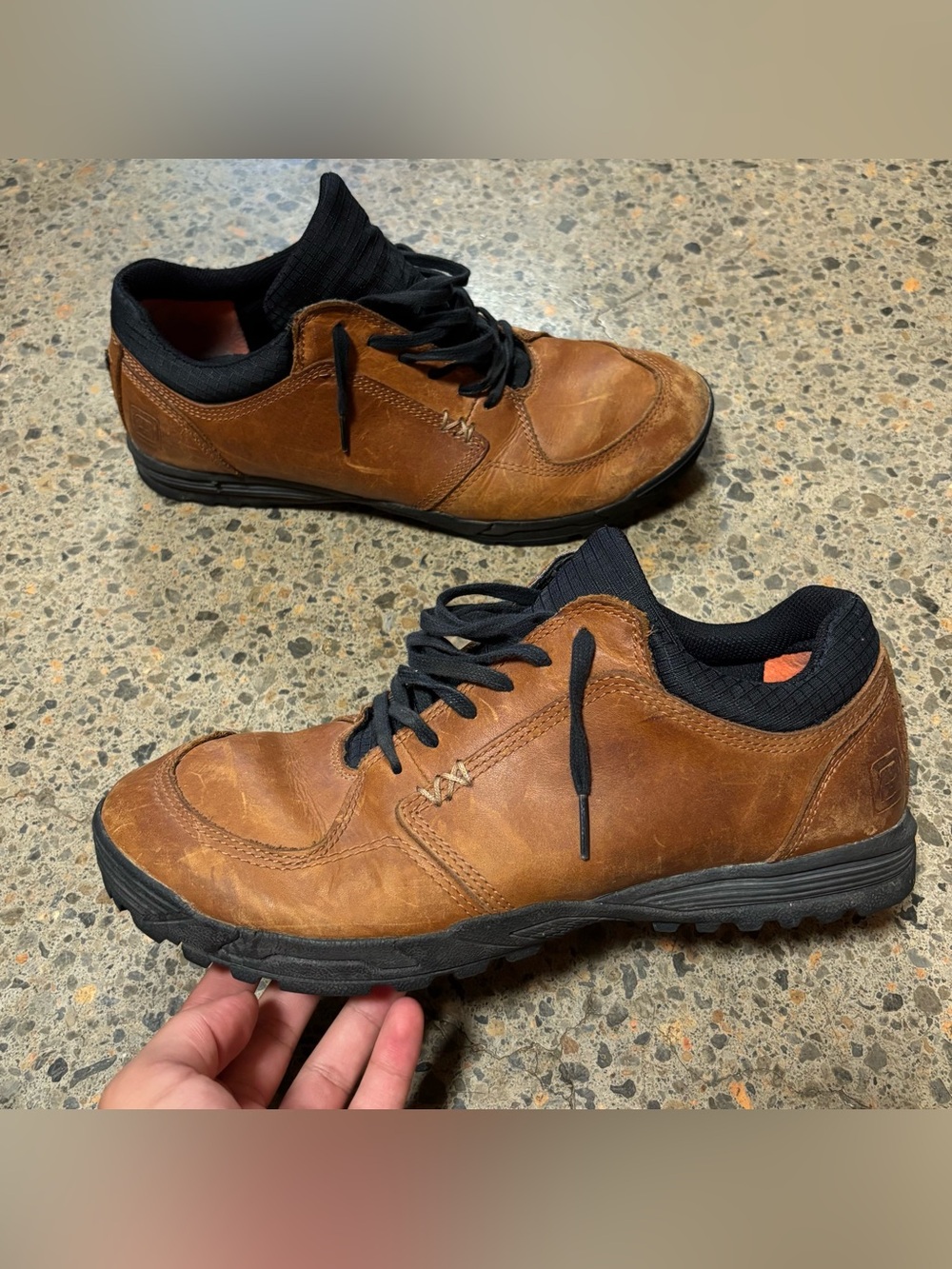 5.11 Tactical Pursuit Leather Shoes (12) Work, Hiking, Brown, Black